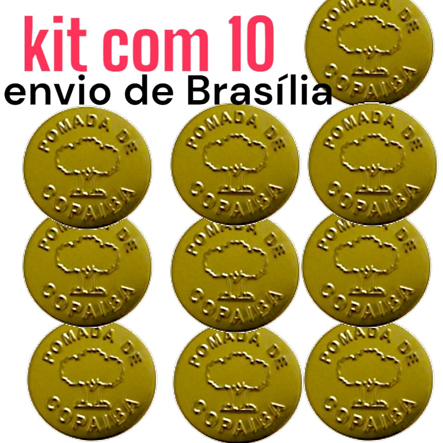 kit com 10 unidades pomada da copaíba original da Amazônia envio de Brasília