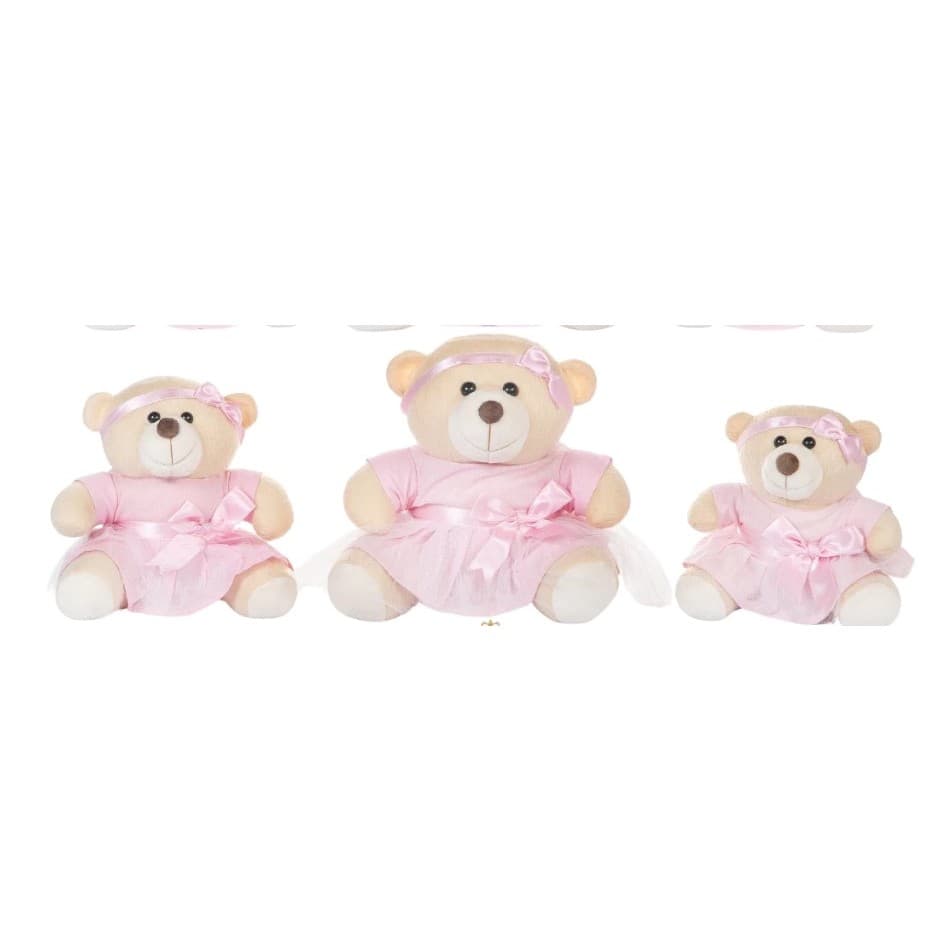 Trio De Ursinha Bailarina de Pelúcia Para Decoração Nicho Presente PMG Deluxe Toy