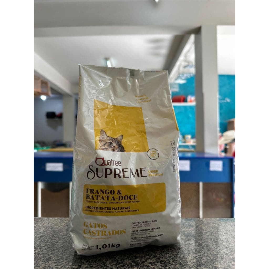 Quatree supreme, gatos castrados frango com batata doce 1,01KG