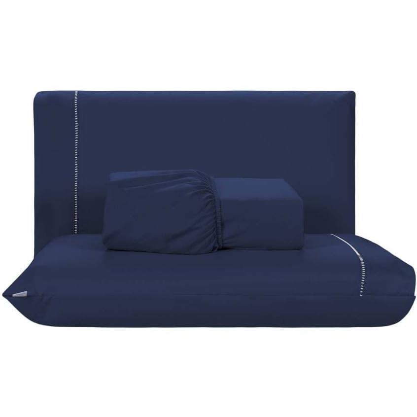 Jogo de Lençol 03 Peças 200 Fios Cama Casal Padrão Percal Ponto Palito