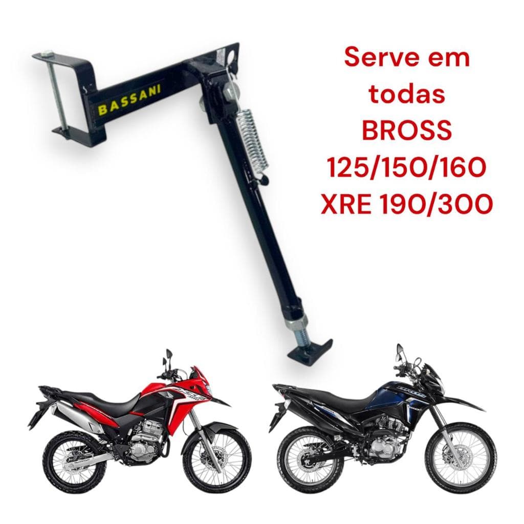 Cavalete Lateral Roda Balança Quadrada Reforçada - Honda Bross 125/150/160 - XRE 190/300