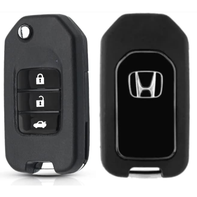 Capa Carcaça Chave Canivete Honda Civic City Fit CR-V HR-V 3 Botões com Lâmina Pantográfica