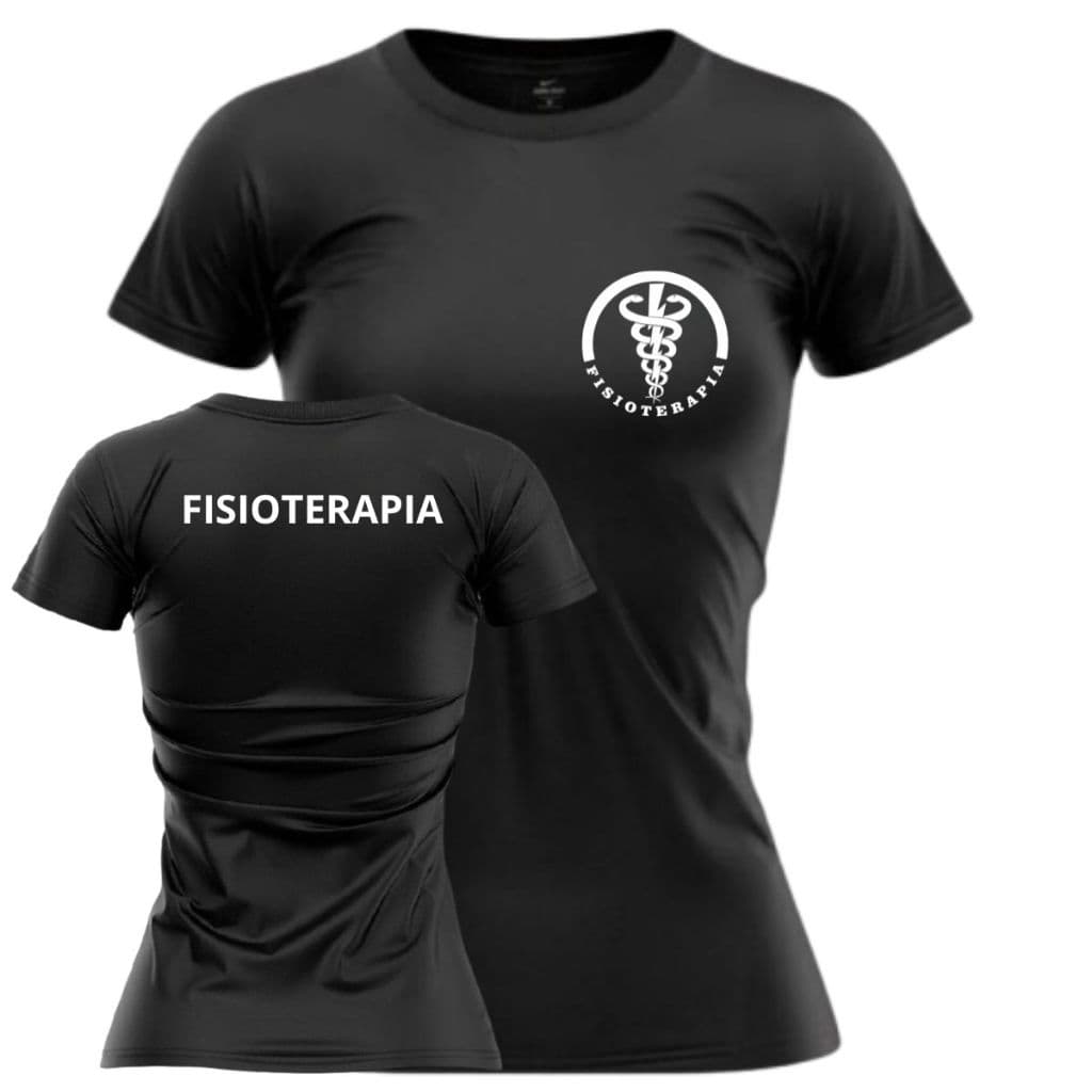 Camiseta Feminina Fisioterapia Dry Fit Uniforme de Alta Qualidade