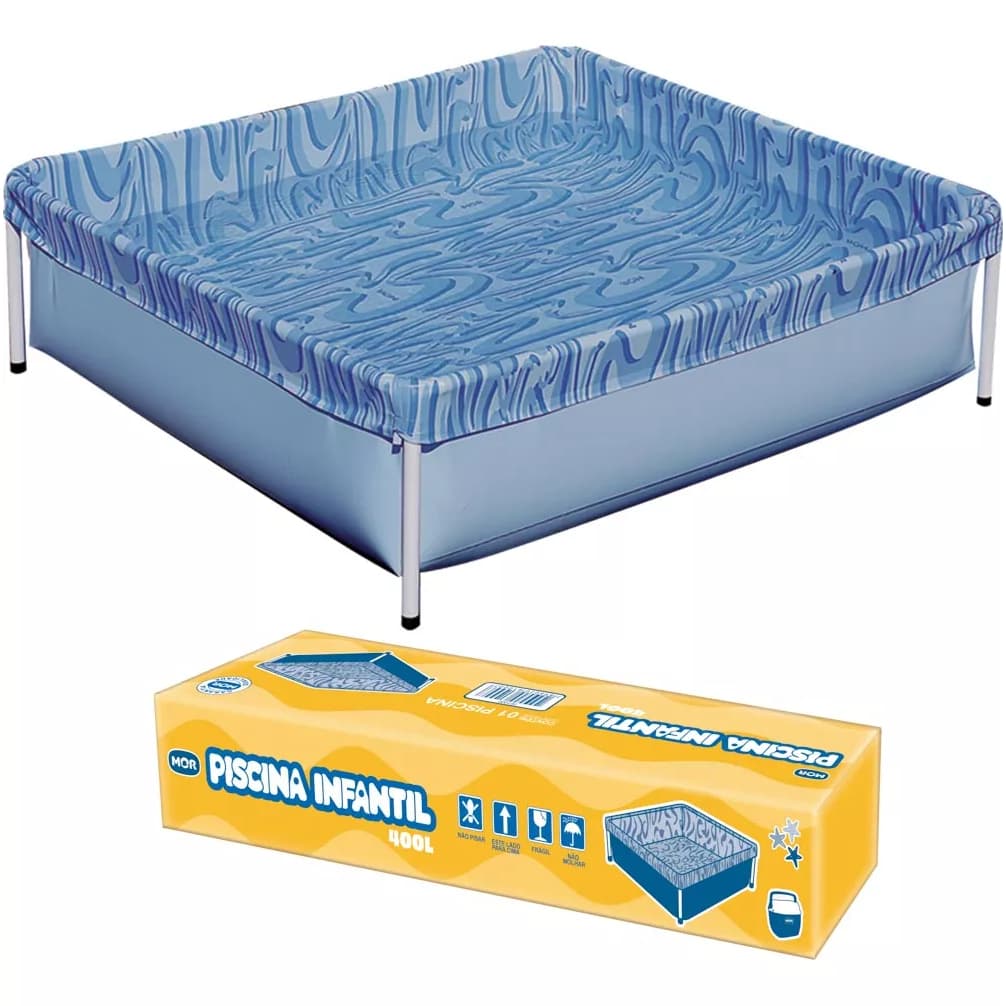 Piscina 400L Mor Estruturada Desmontável Retangular Oferta