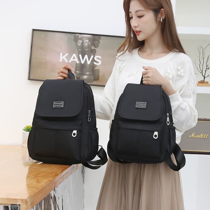 Bolsa mochila feminina Portátil da moda de Poliéster  à prova d'água para diaria