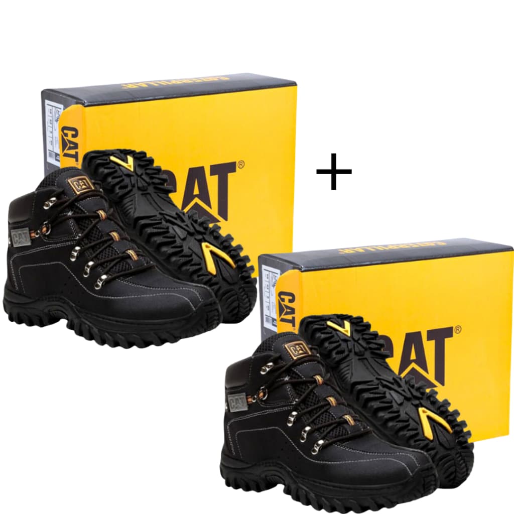 Kit 2 Botas Masculina Coturno + Kit Cinto + Carteira + Relogio