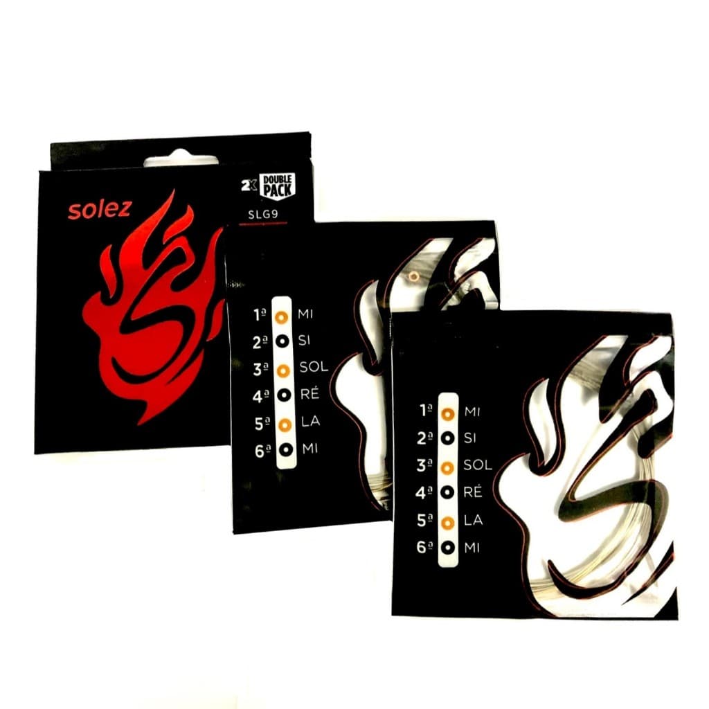 Encordoamento Solez Para Guitarra 009 - SLG9 Double Pack