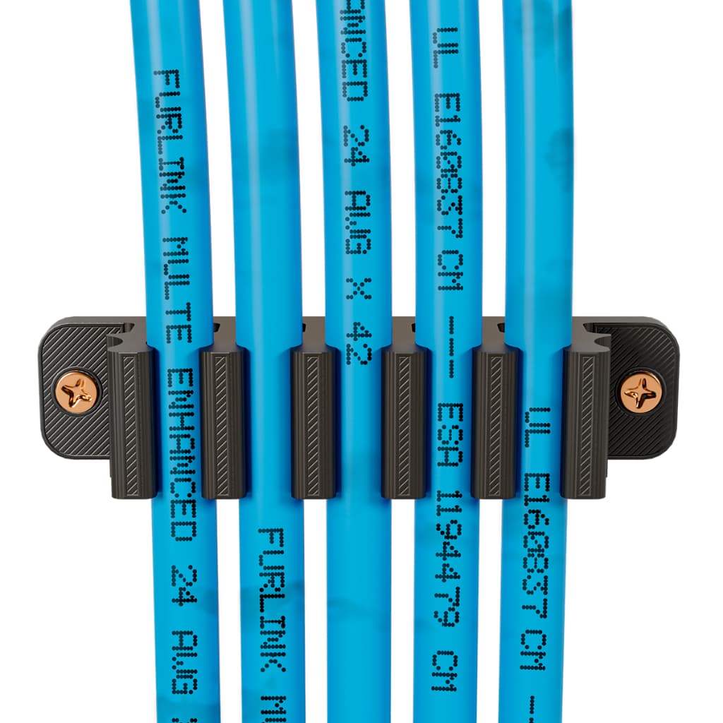 Kit 5 Pentes Organizadores Cabos De Rede para 10 Cabos-  Organização e Praticidade- Organizador de cabos/Suporte de fios