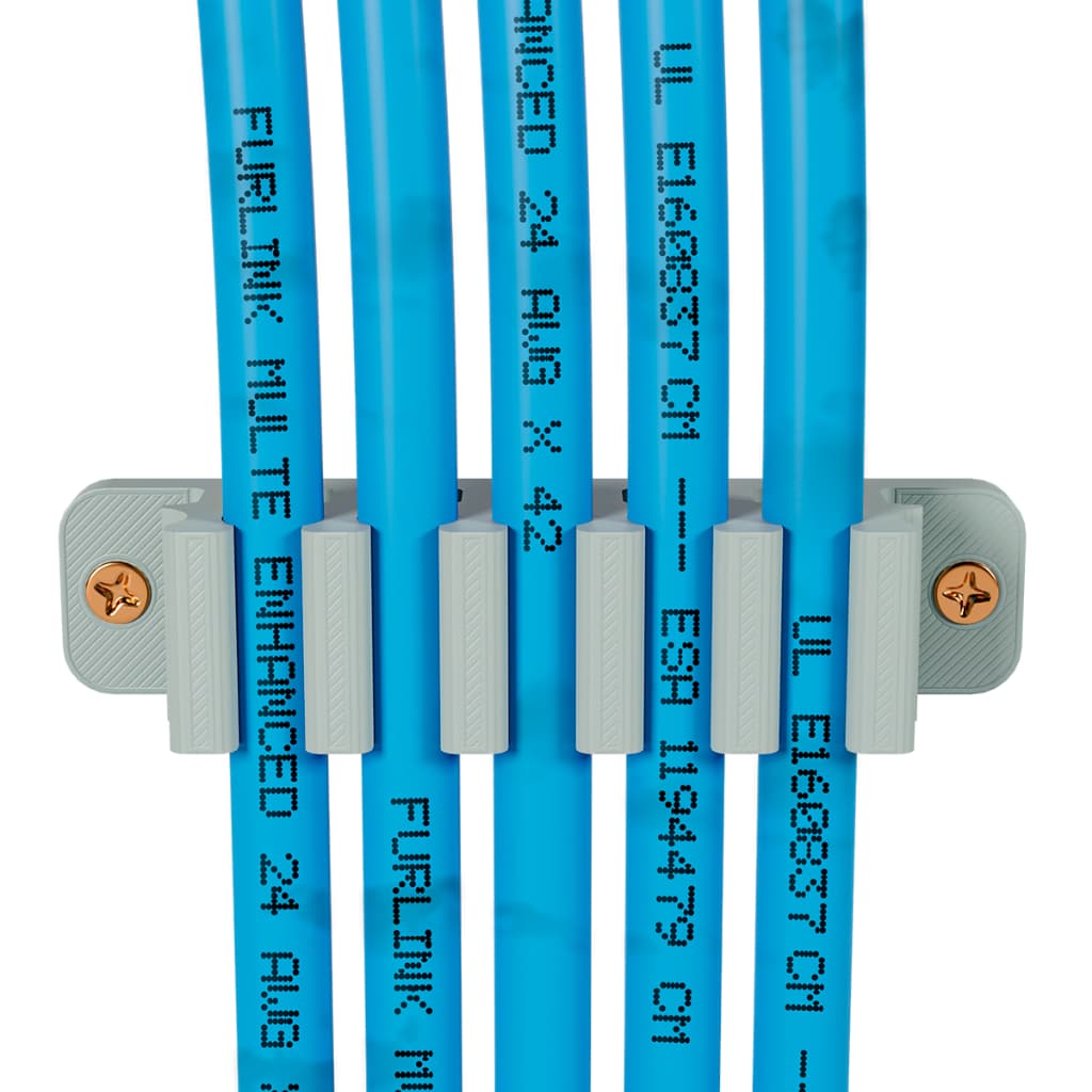 Kit 5 Pentes Organizadores Cabos De Rede para 5 Cabos- Organizador de cabos/Suporte fios