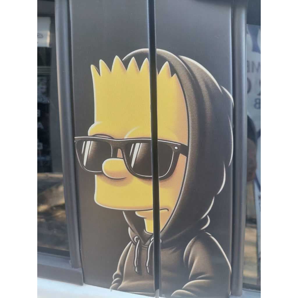 Super cartela Adesivos Coluna De Carro Simpsons Bomb Stickers Kit 2 2025