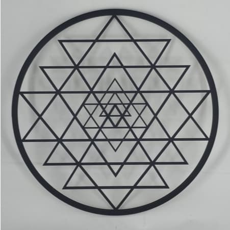 Mandala Sri Yantra Redonda Mdf geometria sagrada