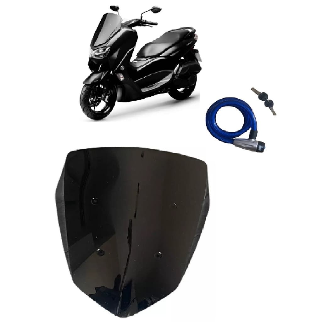Kit Moto N-max 2016 2017 2018 Yamaha Bolha Para-brisa Trava Articulada 1 metro