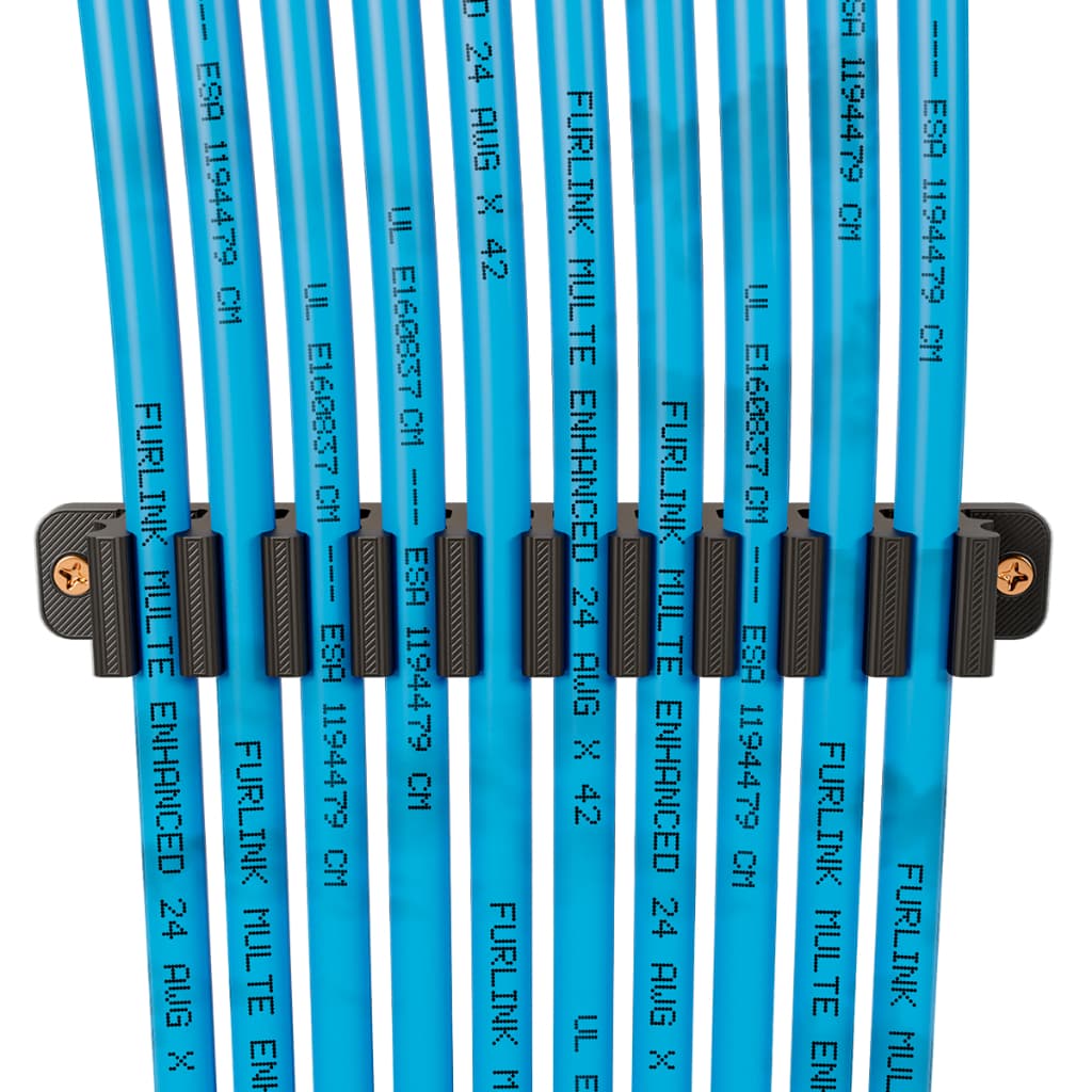 Kit 5 Pentes Organizadores Cabos De Rede para 10 Cabos- Organizador de cabo/Suporte de fios/Escritório