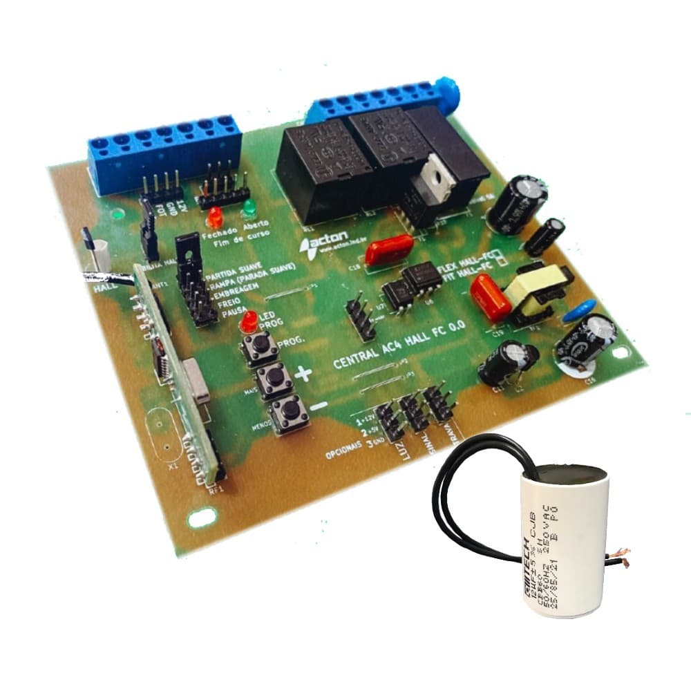 Placa Central Acton Compatível com Motor Rossi Turbo Com Kxh30fs + Capacitor