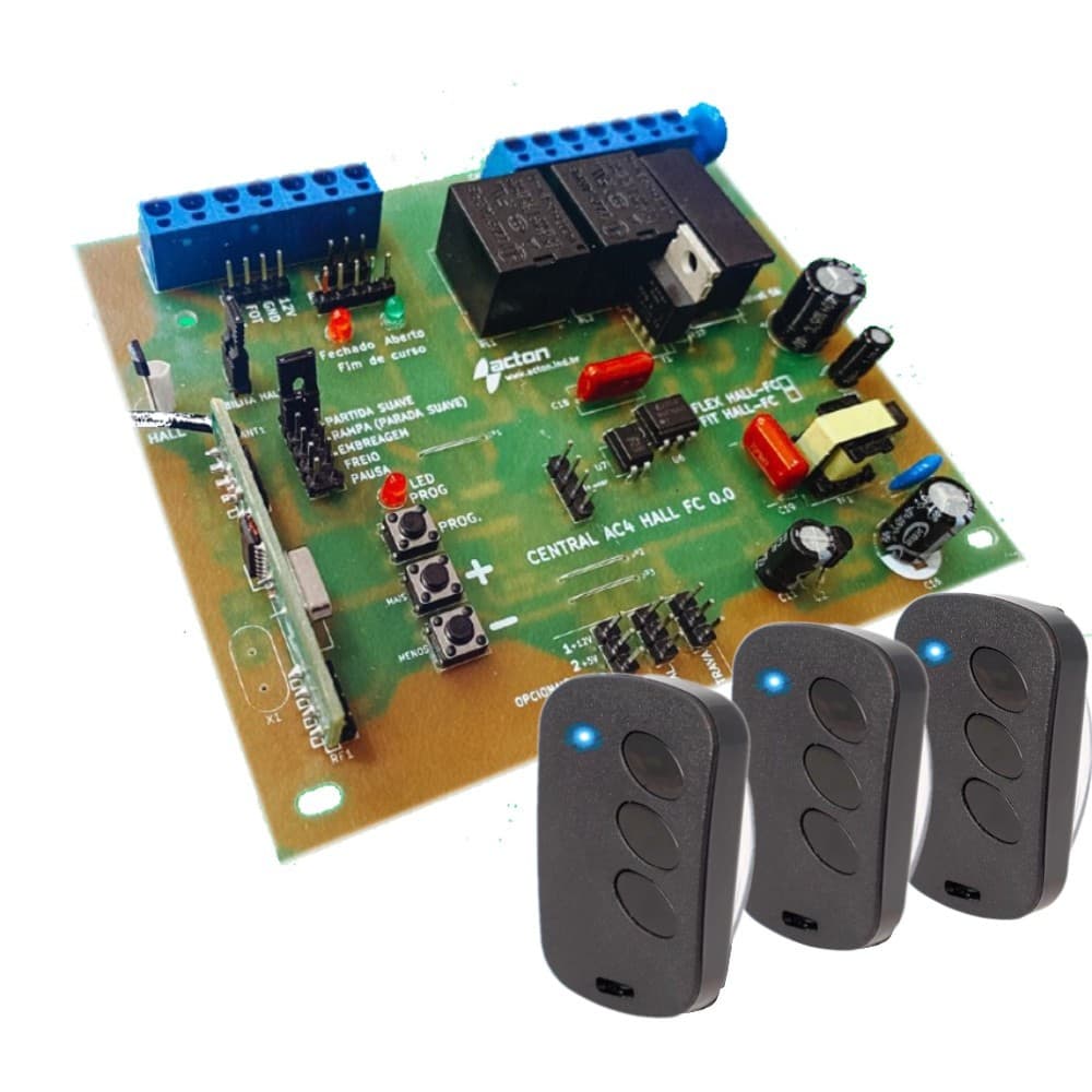 Placa Central Acton Compatível com Motor Rossi Turbo Com Kxh30fs + 3  Controle