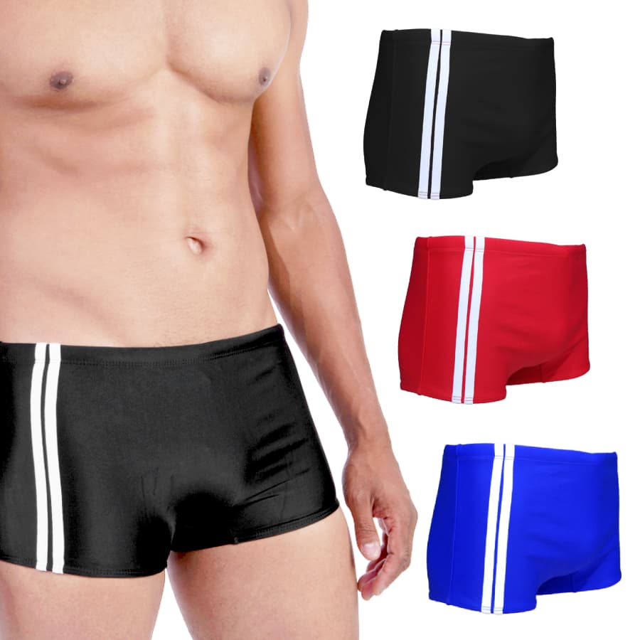 Sunga Masculina Boxer Praia Verão Listras Cordão Ajustável Sortida