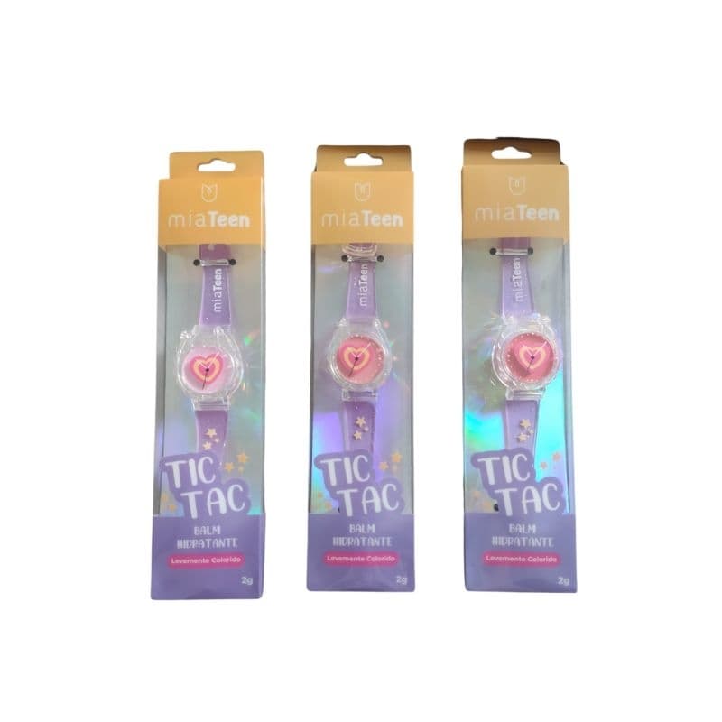 Kit 3 Balm Hidratante Tic Tac Mia Make Teen