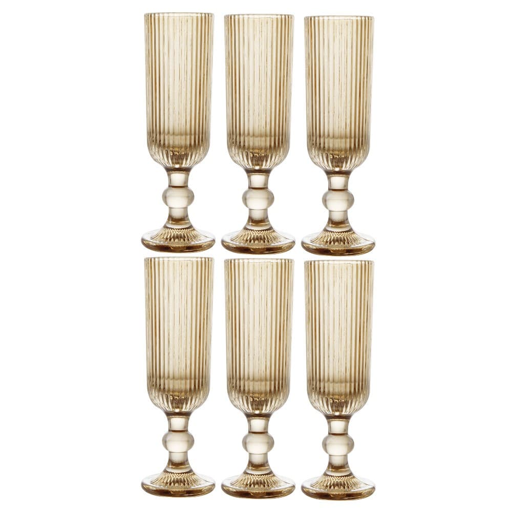 Conjunto de 6 Peças Taças para Espumante Champanhe Versalhes Vidro 160ml