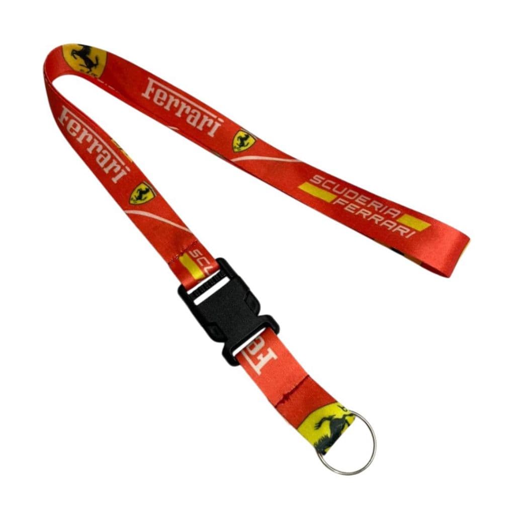 ​​Chaveiro Ferrari Moto Cordão Tirante Pescoço Crachá Fecho Tic Tac Engate..