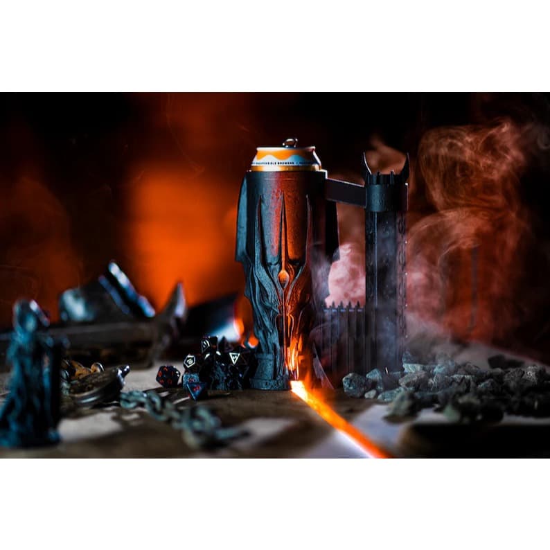 Torre de dados Senhor dos Anéis Torre de Sauron com Porta Lata Copo