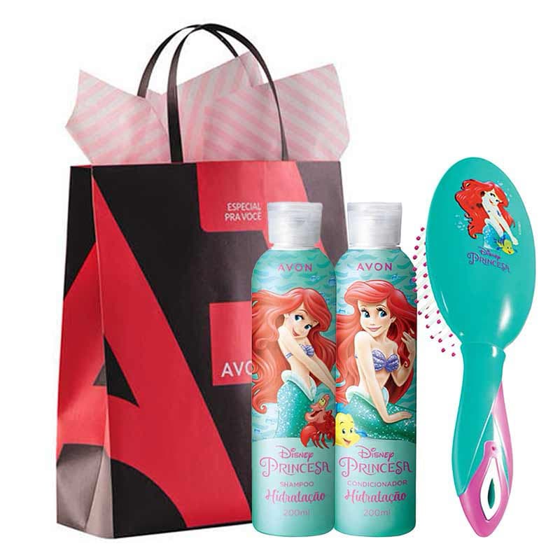 Avon Kit Ariel - Shampoo + Condicionador + Escova