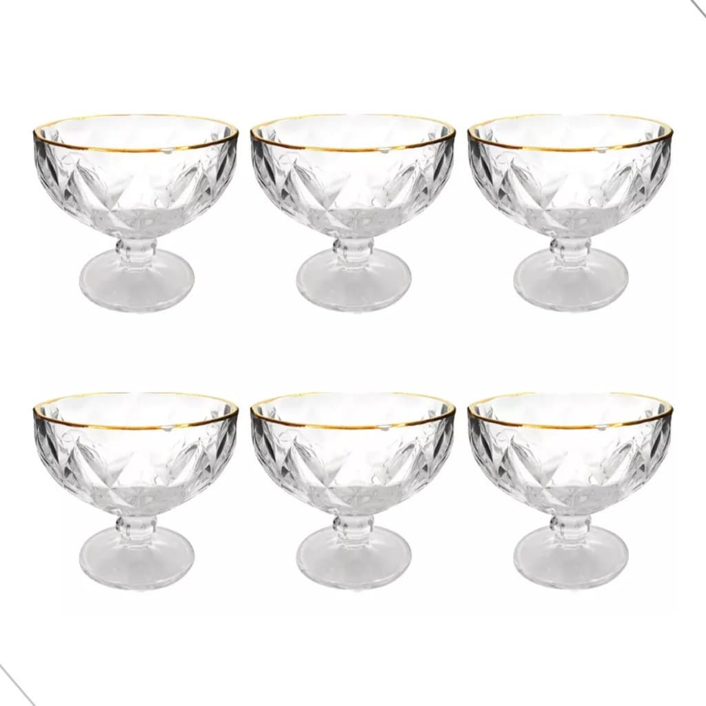 Conjunto de 6 Copos Sobremesa Diamante 310ml