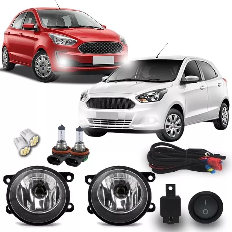 Kit Farol Milha Neblina Ka 2014 2015 2016 2017 2018 2019 Com Lampadas