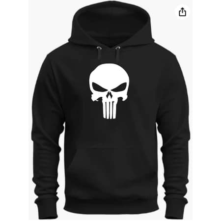 Moletom Blusa Canguru com Capuz Caveira Logo Masculino Femino Unissex
