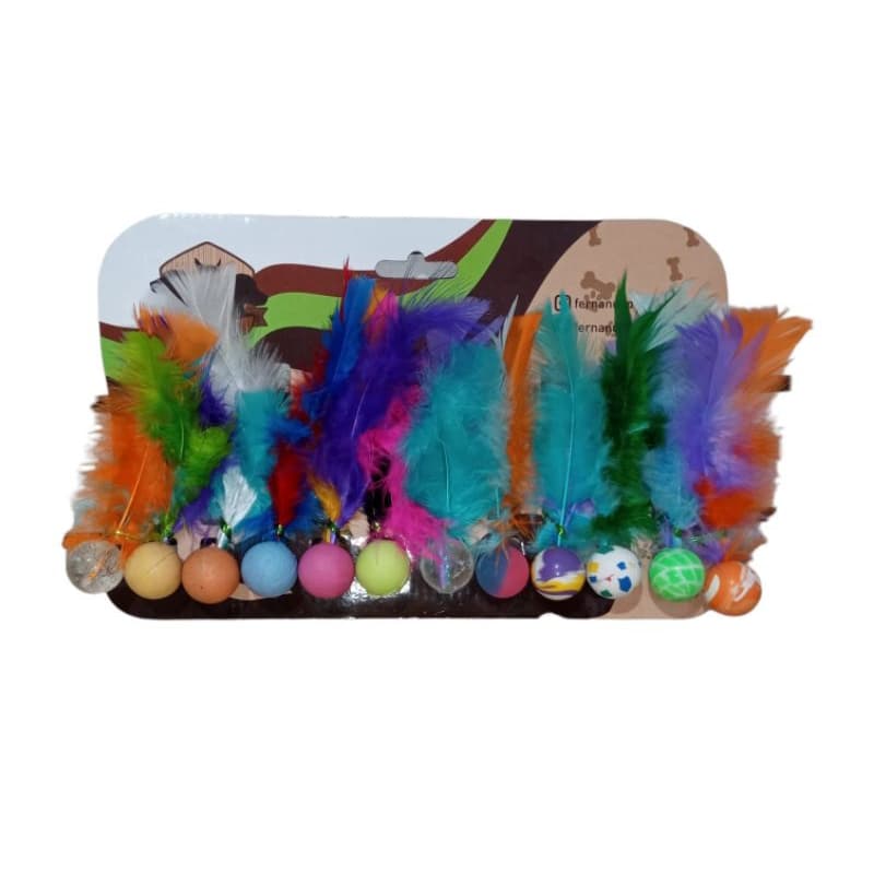 brinquedos para gato | bolinha para gato | brinquedo de gato peteca com pena | Bolinha de Gato