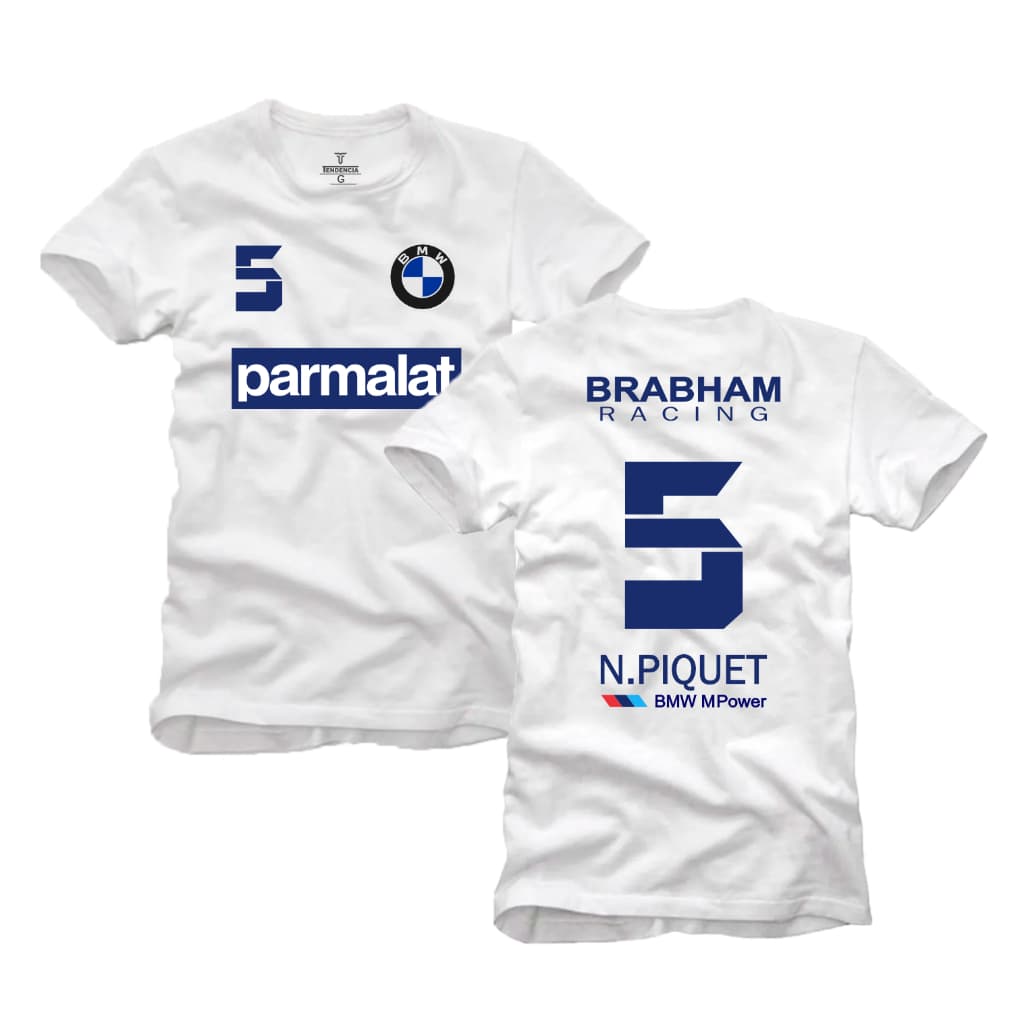 Camiseta Algodão Brabham Piquet F1 Corrida Automotivo