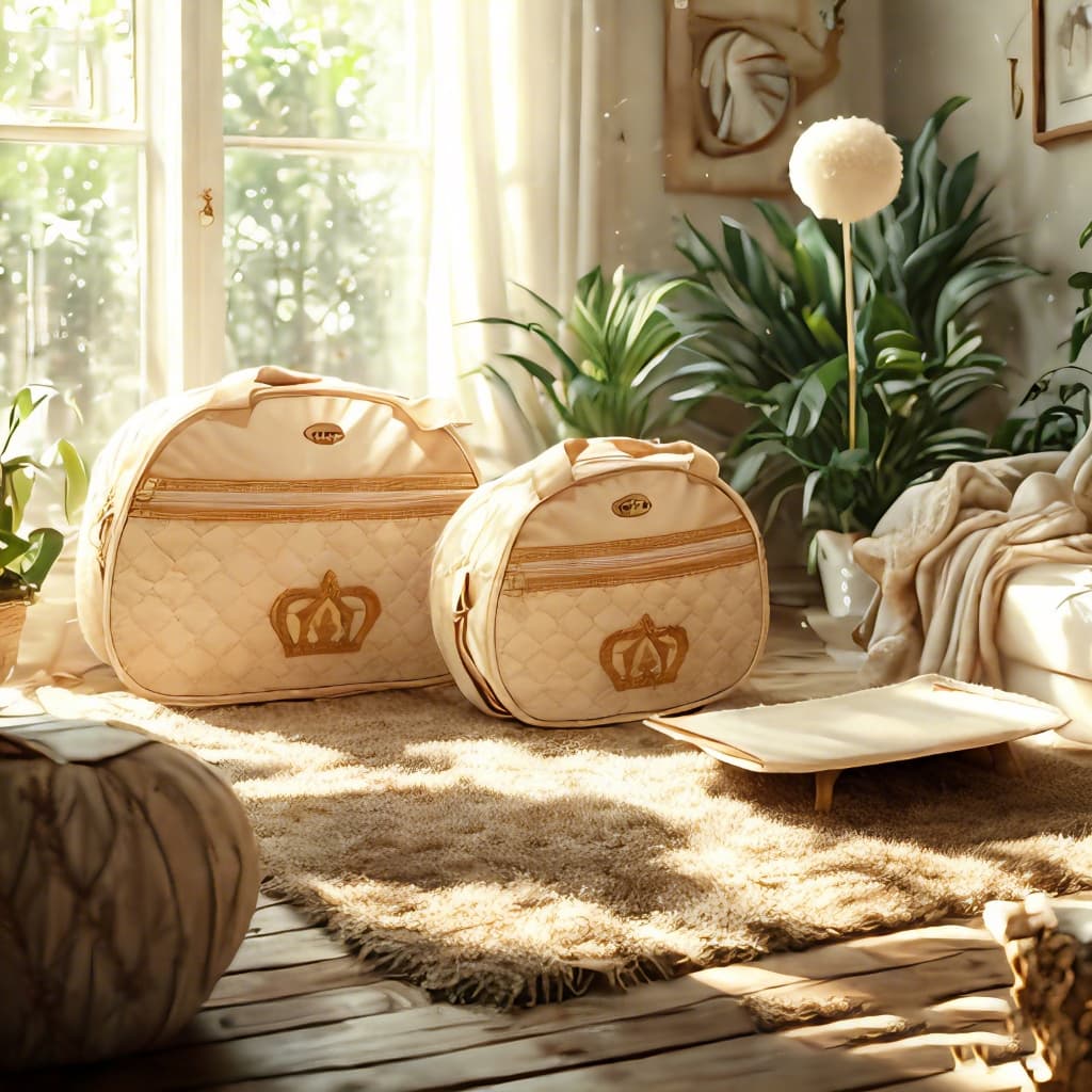 Kit maternidade realeza bolsa frasqueira e trocador passeio saida maternidade viagem