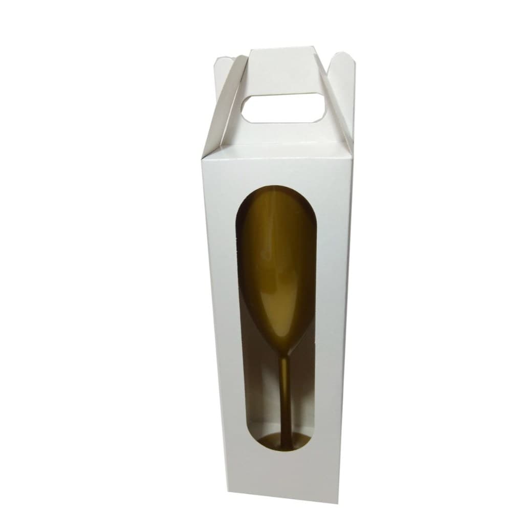 Caixa para Taça e Copo Long Drink BRANCO 7x7x21 Embalagem Com 40
