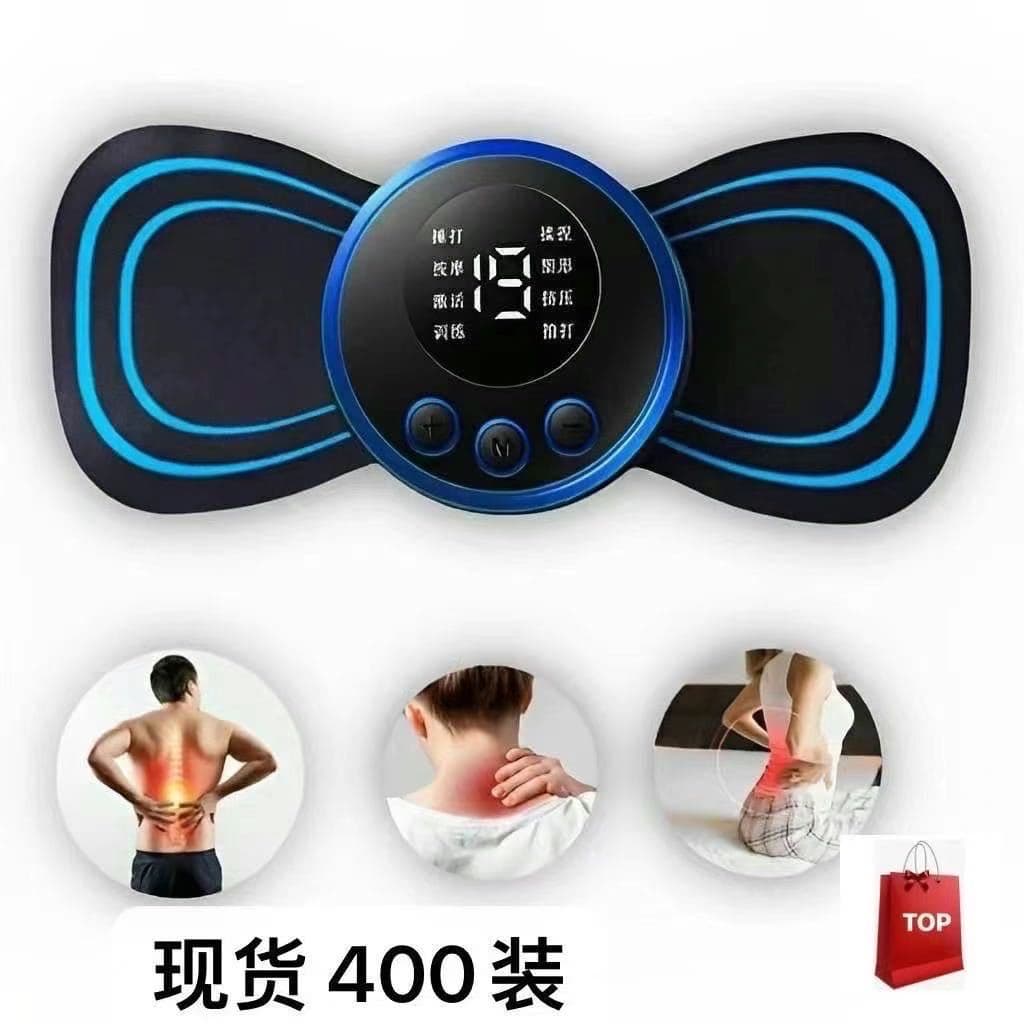 KIT Mini Massageador EMS Estimulador Elétrico De Pescoço Portátil Para Alívio Da Dor Muscular Cervical