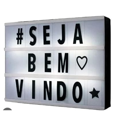 Luminaria Cinema Light Box A4 + Numeros e icones 96letras