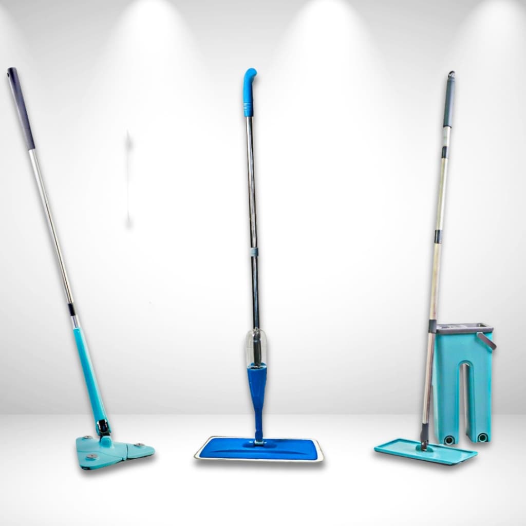 Rodo Esfregão Mop Multiuso Varios Modelos Spray Flat Triangular Com Balde