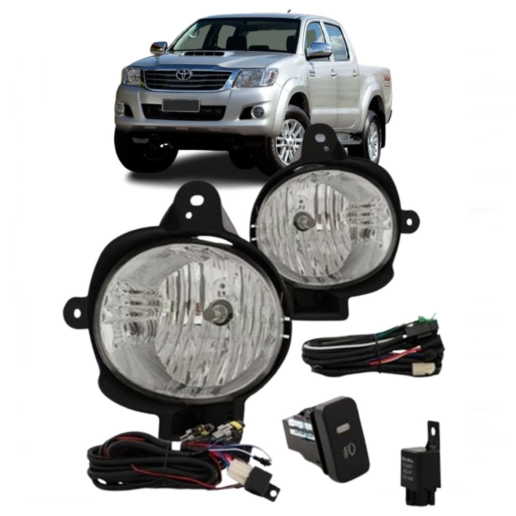 Kit Farol de Milha Auxiliar Neblina Hilux 2012 2013 2014 2015 Pick-up