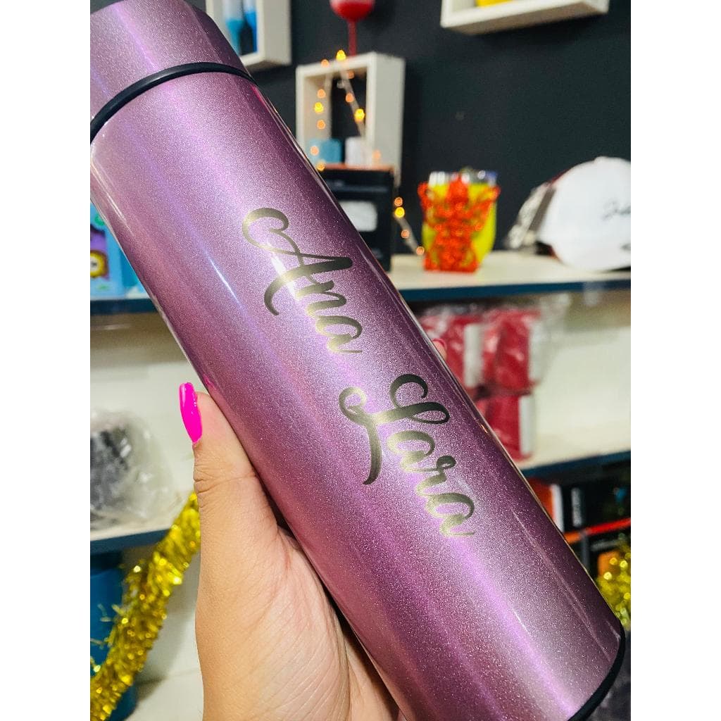 GARRAFA TÉRMICA COM SENSOR DE TEMPERATURA DIGITAL LED - PERSONALIZADO A LASER