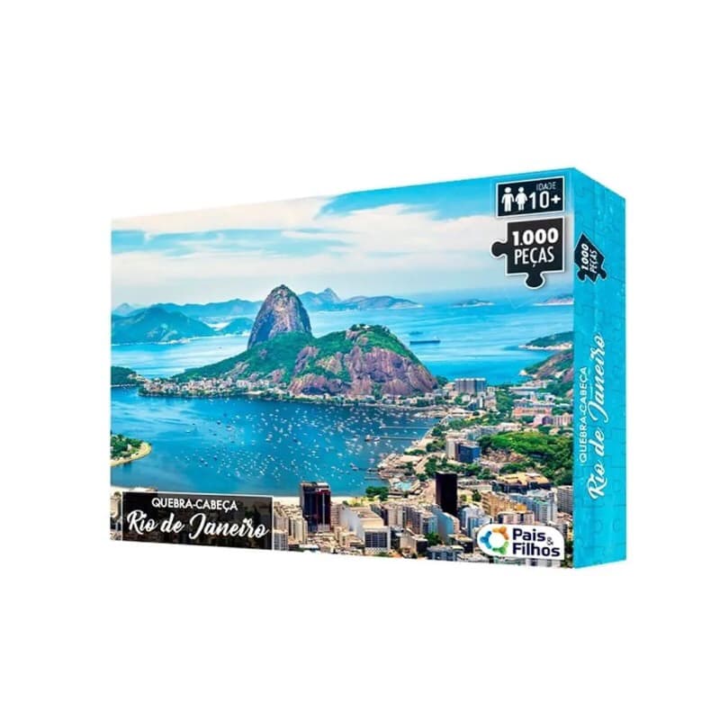 Quebra-Cabeça Rio de Janeiro 1000 peças Pais e Filhos Envio imediado