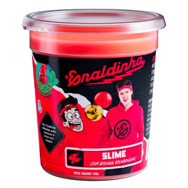 Slime Gelástica Enaldinho Youtuber Com Bolinha Surpresa