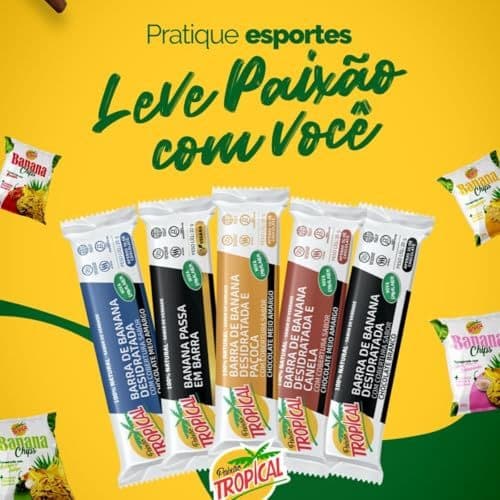 Barrinha de Banana Passas Desidratada Chocolate Branco Sem Açucar Dieta Treino