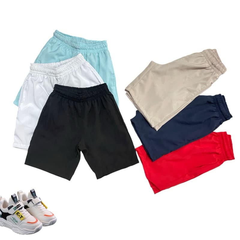 Short Tactel Menino Infantil Elastano Malha Macio Para Verão S.M