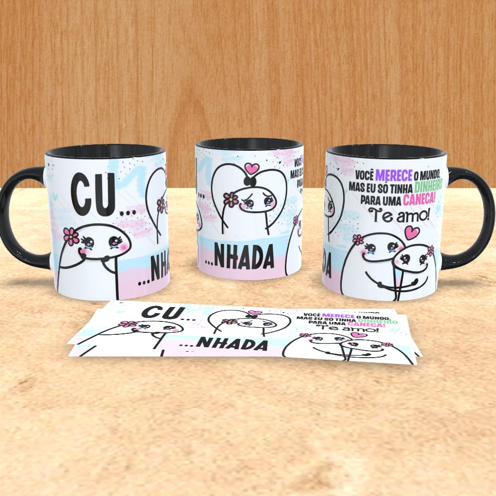 caneca branca personlizada 325ml cunhada você merece o mundo mas eu só tinha dinheiro para uma caneca te amo