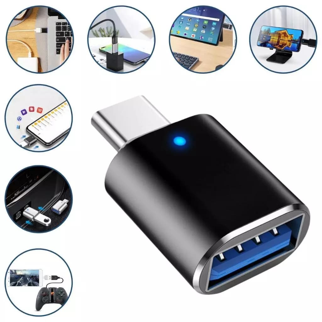 Adaptador Conector Tipo C para USB 3.0 OTG Conversor Macho USB-C Adaptador de Sincronização de Dados