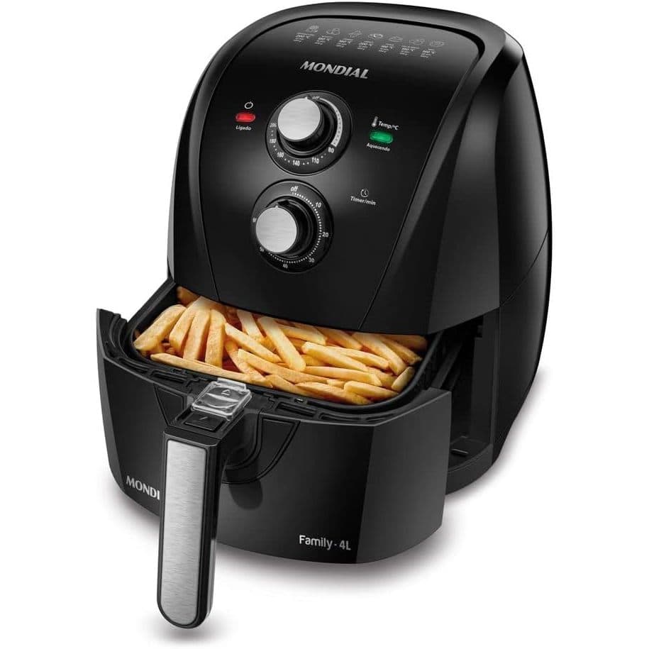 Fritadeira Sem Óleo Air Fryer 4l Mondial Preto 1500w Afn-40-bft