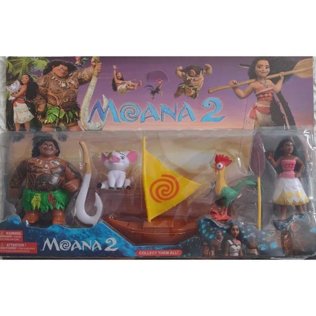 Kit 4 Bonecos Moana Um Mar De Aventuras Brinquedo