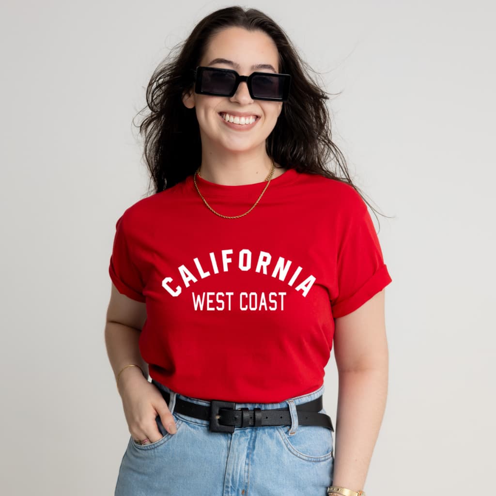 T-shirt Feminina Camiseta Estampada Califórnia Varias Cores Envio Imediato