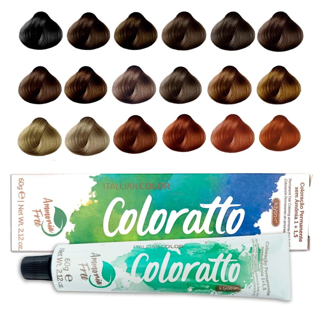 Coloração Permanente sem Amônia  Itallian Color Coloratto 60g