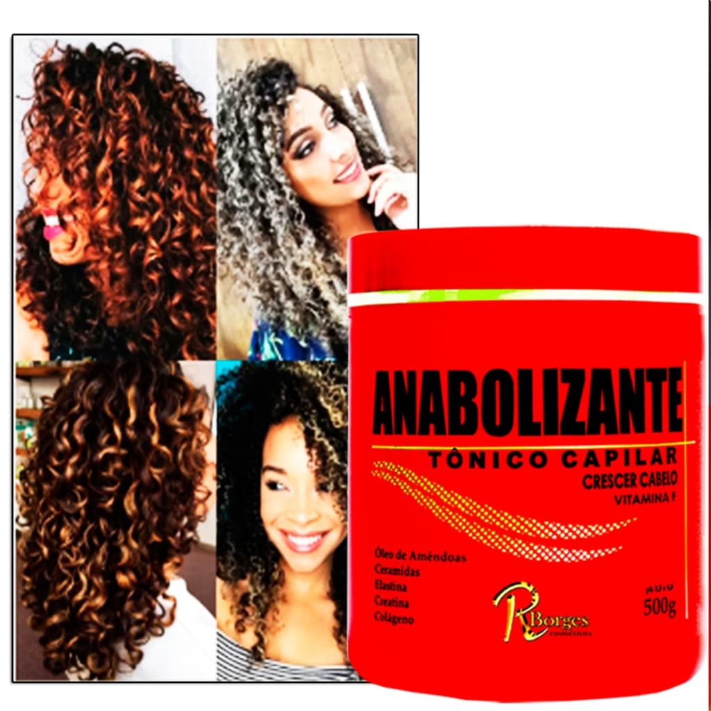 Cabelo cacheado Anabolizante capilar Original Cresce Até 6 Cm Por Mês Hidratação cachos