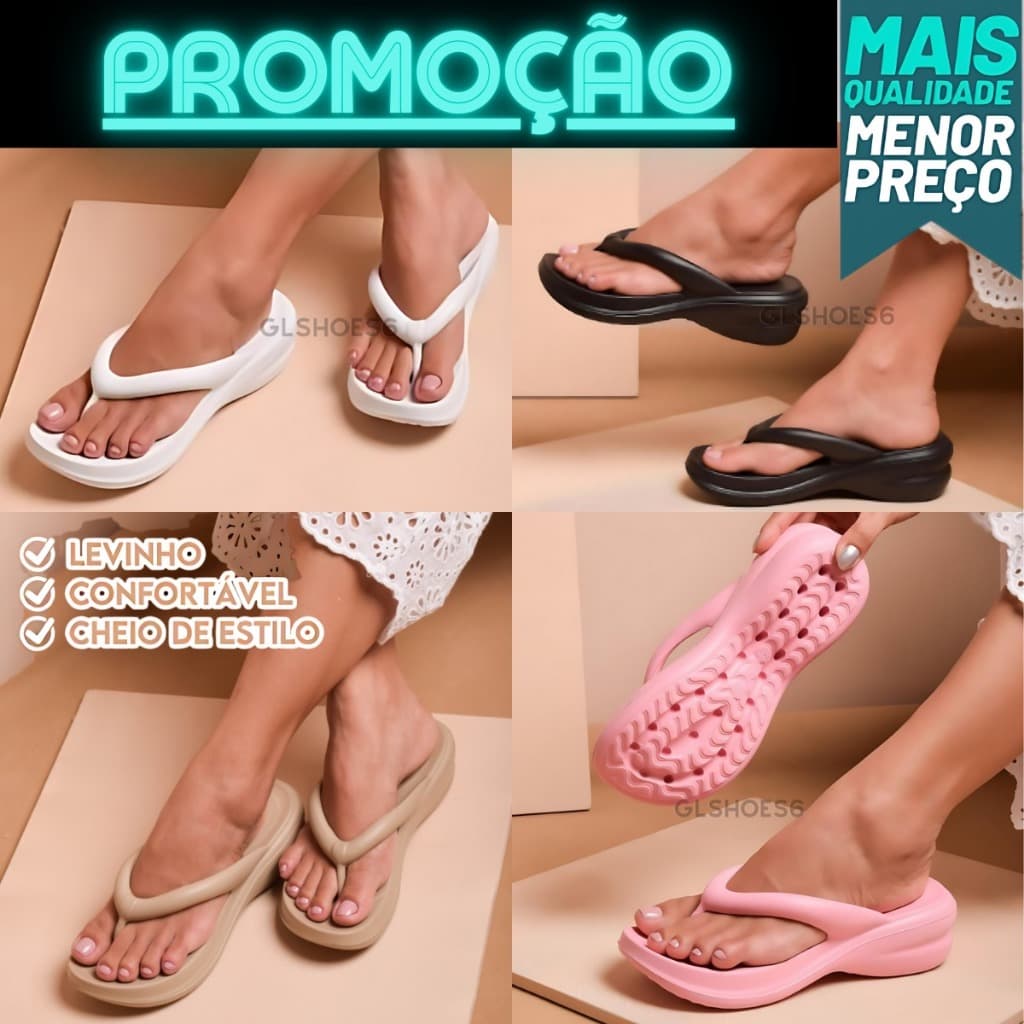 Chinelo Feminino Ortopédico – Conforto para Idosos, Alívio de Esporão e Dores