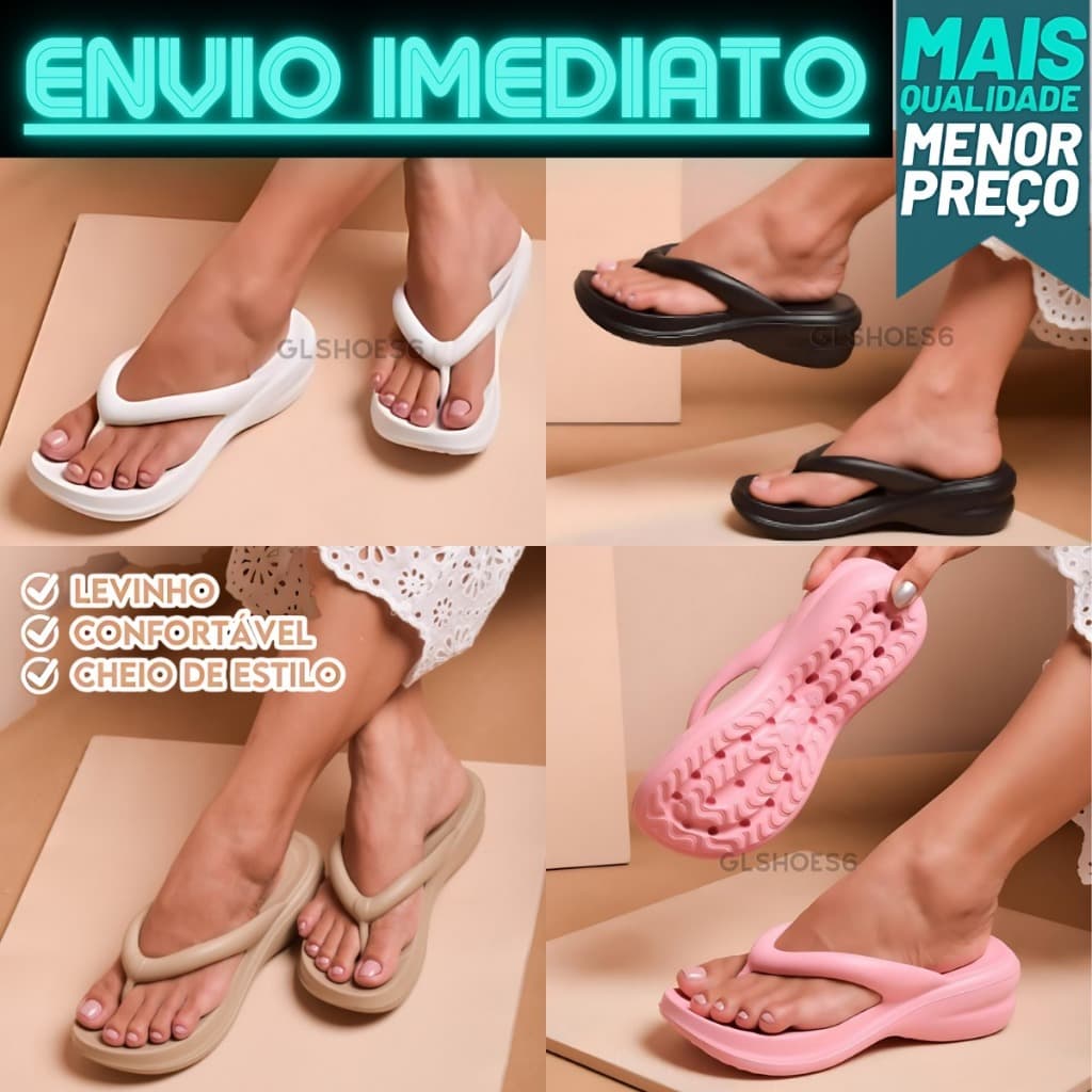 Tamanco Feminino Ortopédico – Para Idosos, Leve e Confortável, Alívio para os Pés